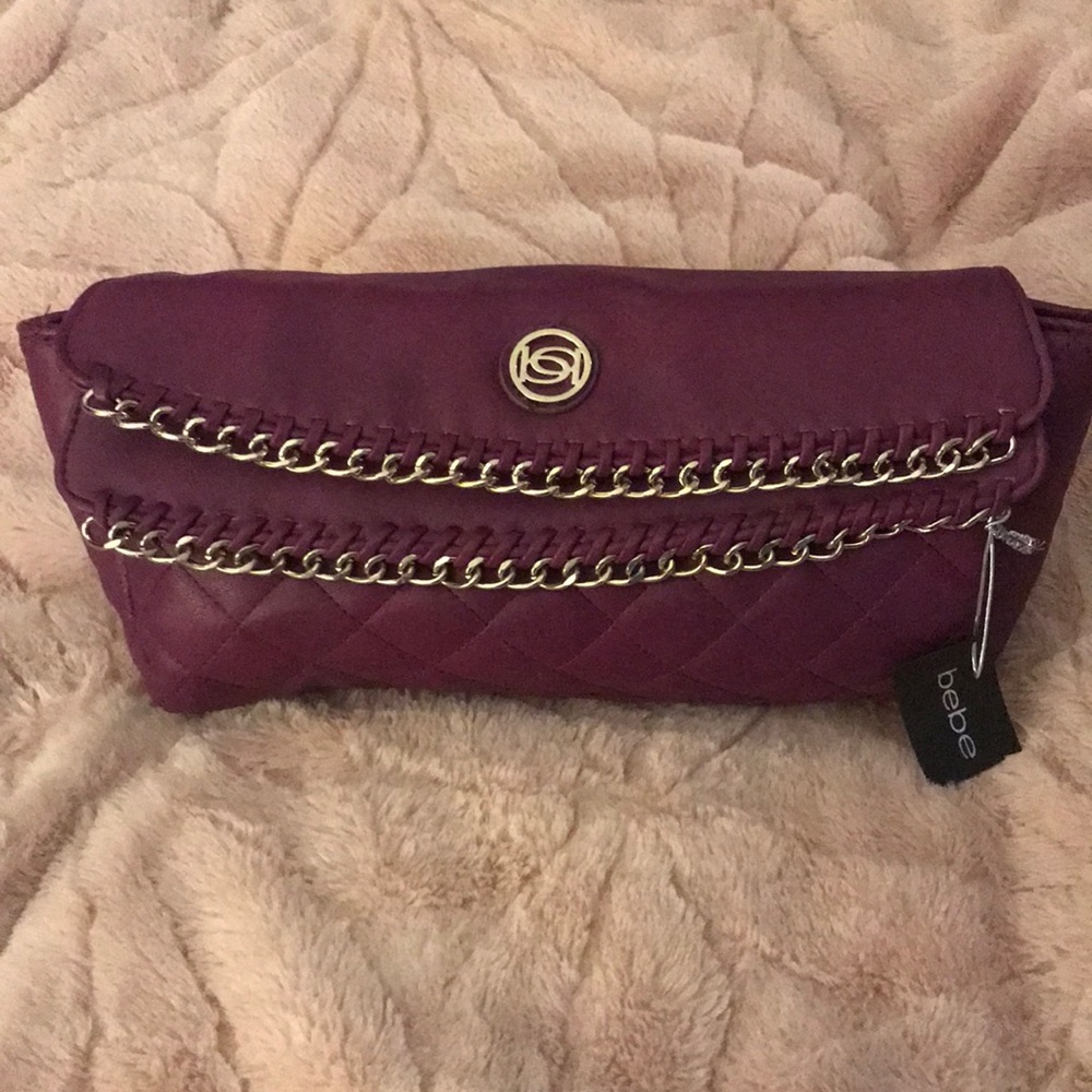 Bebe purple clutch